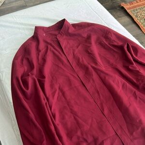 Red long sleeve button down
